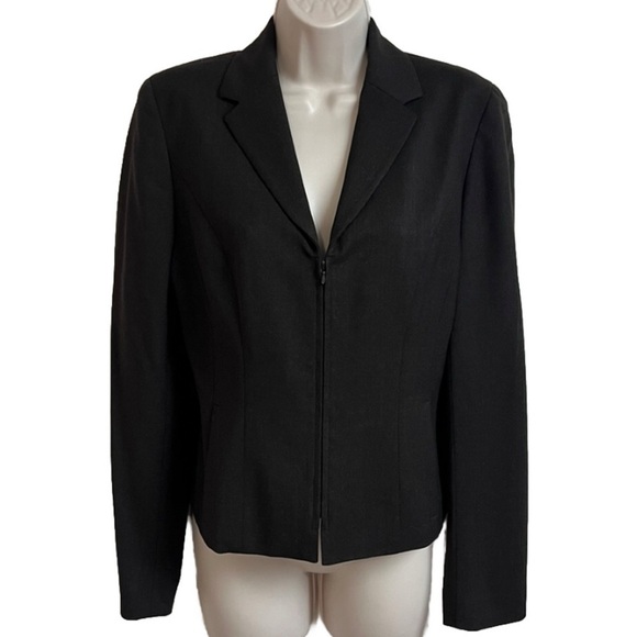 Ann Taylor Jackets & Blazers - 🆕 Ann Taylor wool brown zip blazer jacket women’s 6 lined pockets